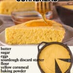 sourdough discard cornbread facebook collage 3
