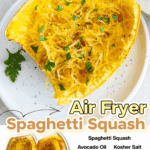 air fryer spaghetti squash facebook collage 3