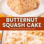butternut squash cake pin collage