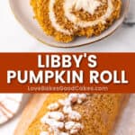 libby's pumpkin roll pin collage