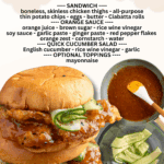 orange chicken sandwich facebook collage