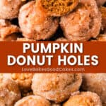 pumpkin donut holes pin collage