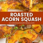 roasted acorn squash pin collage