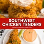 southwest chicken tenders pin collage