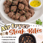 air fryer steak bites facebook collage 3
