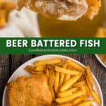 beer battered fish pin collage