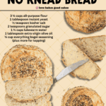 everything bagel no knead bread facebook collage