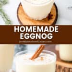 homemade eggnog pin collage