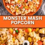 monster mash popcorn pin collage
