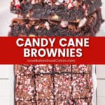 candy cane brownies pin collage