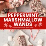 peppermint marshmallow wands pin collage