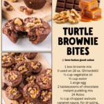 turtle brownie bites facebook collage 1