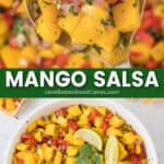 mango salsa pin collage