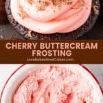 cherry buttercream frosting pin collage