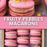 fruity pebbles macarons pin collage