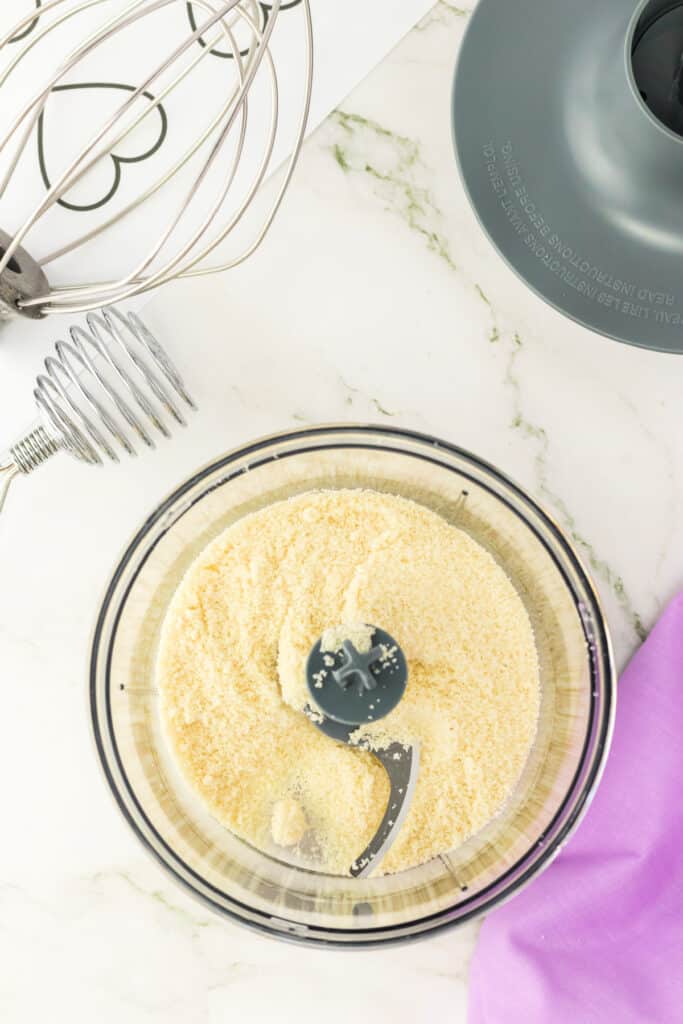 almond flour finely ground in a food processor for making macaron shells
