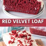 red velvet loaf pin collage