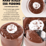chocolate hard boiled egg pudding facebook collage
