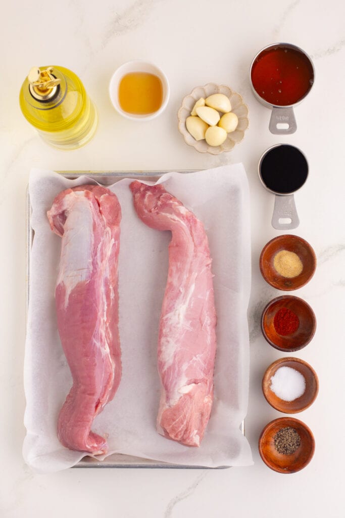 ingredients to make honey garlic pork tenderloin