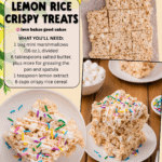 lemon rice crispy treats facebook collage