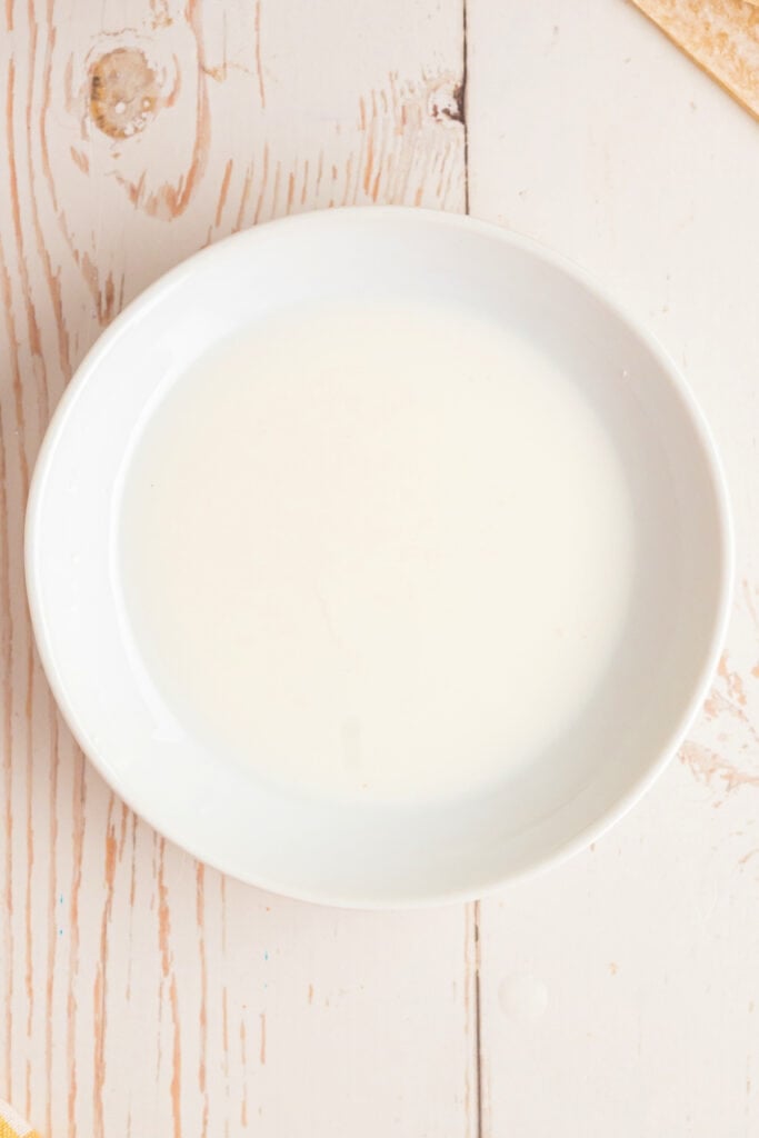 smooth slurry mixture in bowl for sealing Big Mac Egg Rolls