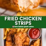 fried chicken strips pin collage