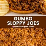 gumbo sloppy joes pin collage