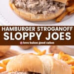 hamburger stroganoff sloppy joes pin collage
