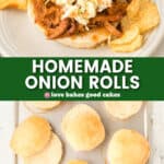 homemade onion rolls pin collage