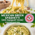 mexican green spaghetti pin collage