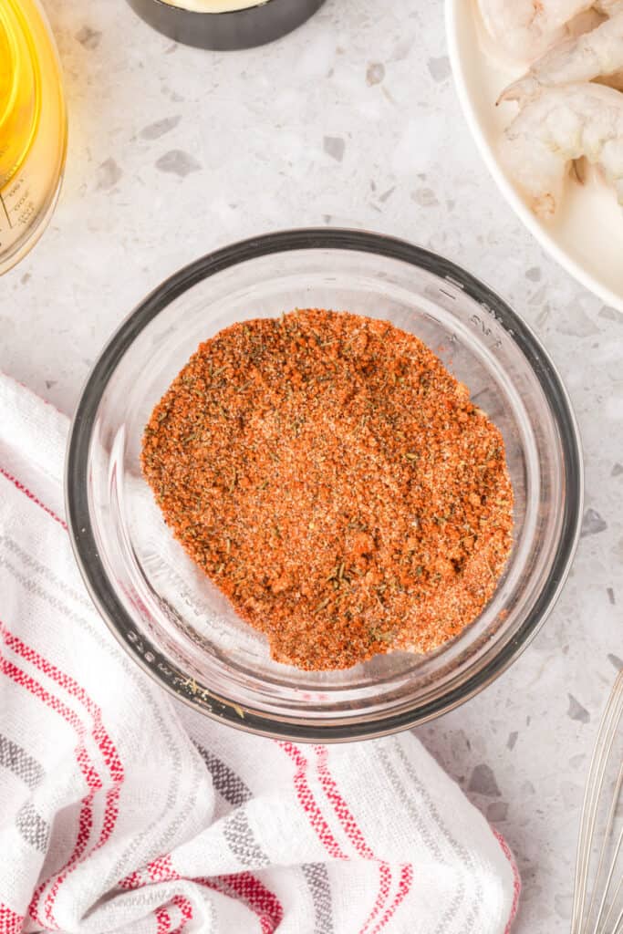 Homemade barbecue seasoning mixture for shrimp