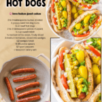 air fryer hot dogs facebook collage