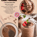 chocolate chia pudding facebook collage