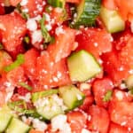 watermelon feta mint salad pin collage 2