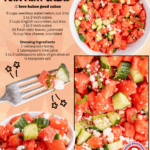 watermelon feta mint salad facebook collage 1