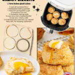 air fryer sour cream biscuits facebook collage