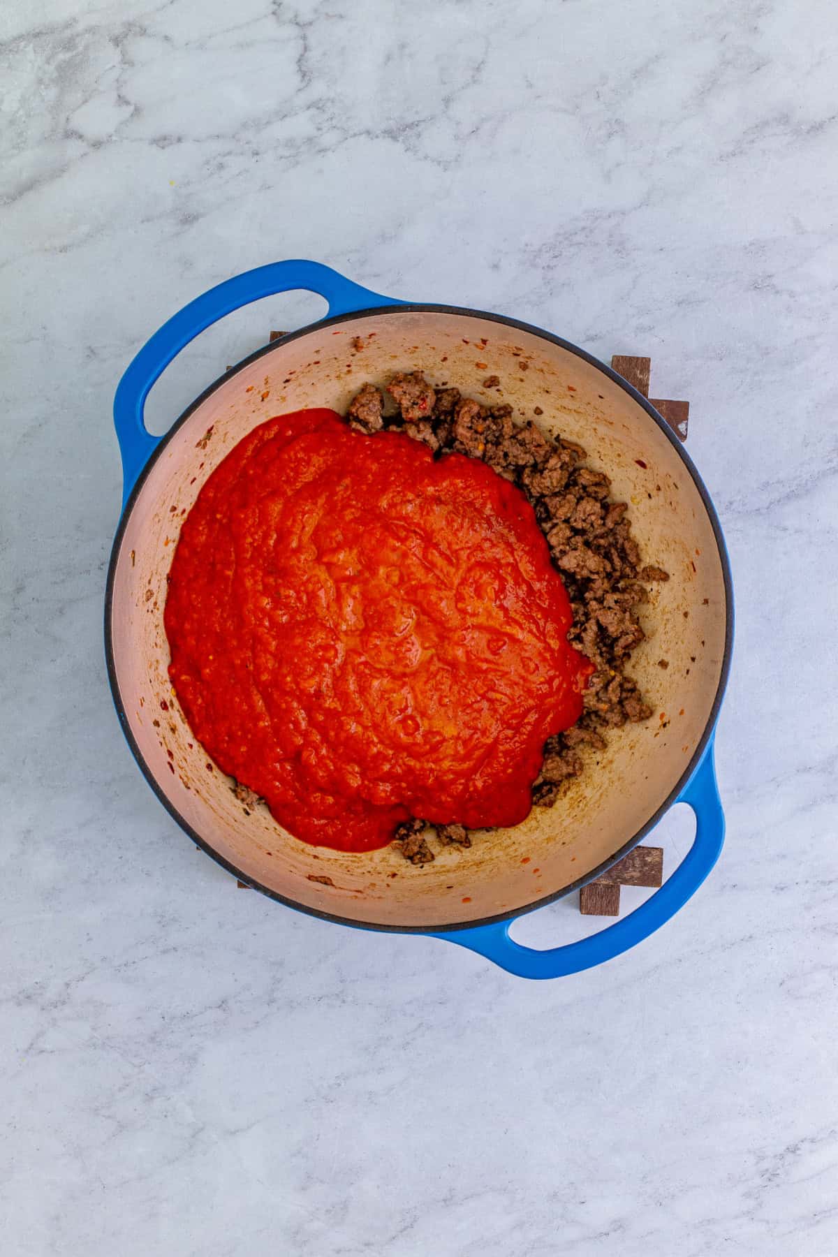 Baked ziti preparation step 4