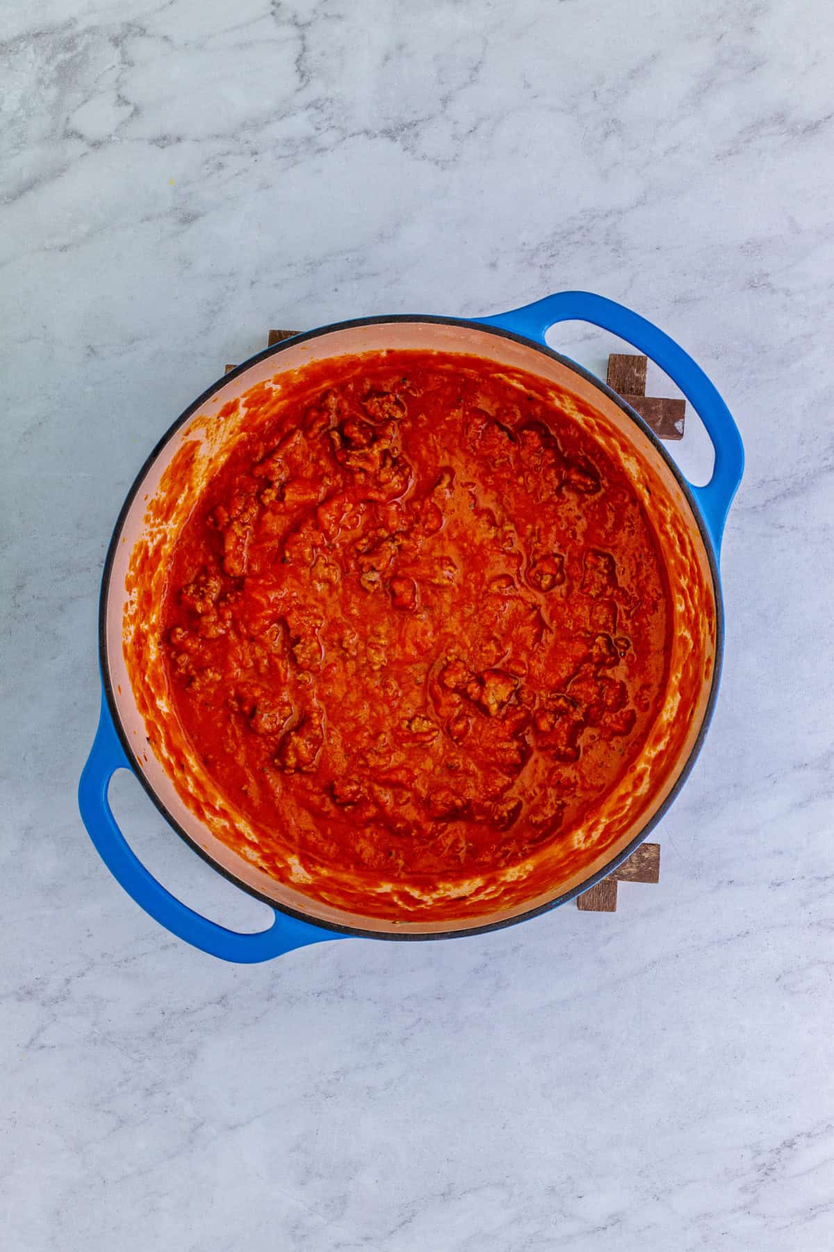 Baked ziti preparation step 5