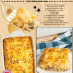 Breakfast Tater Tot Casserole recipe graphic.