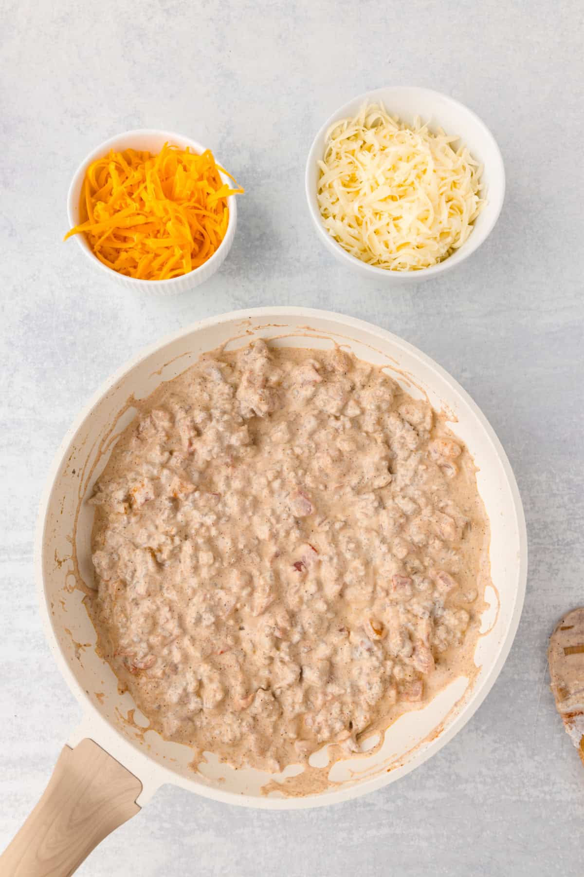 Hamburger Dip preparation, step 10.