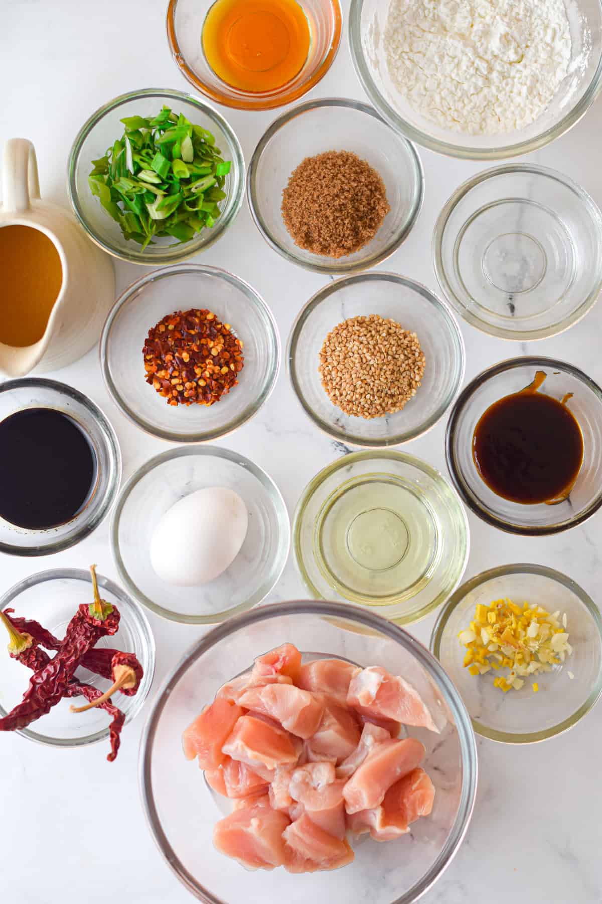 Ingredients for Instant Pot General Tso chicken