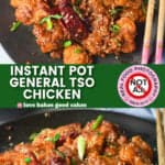 General Tso chicken recipe Pinterest image