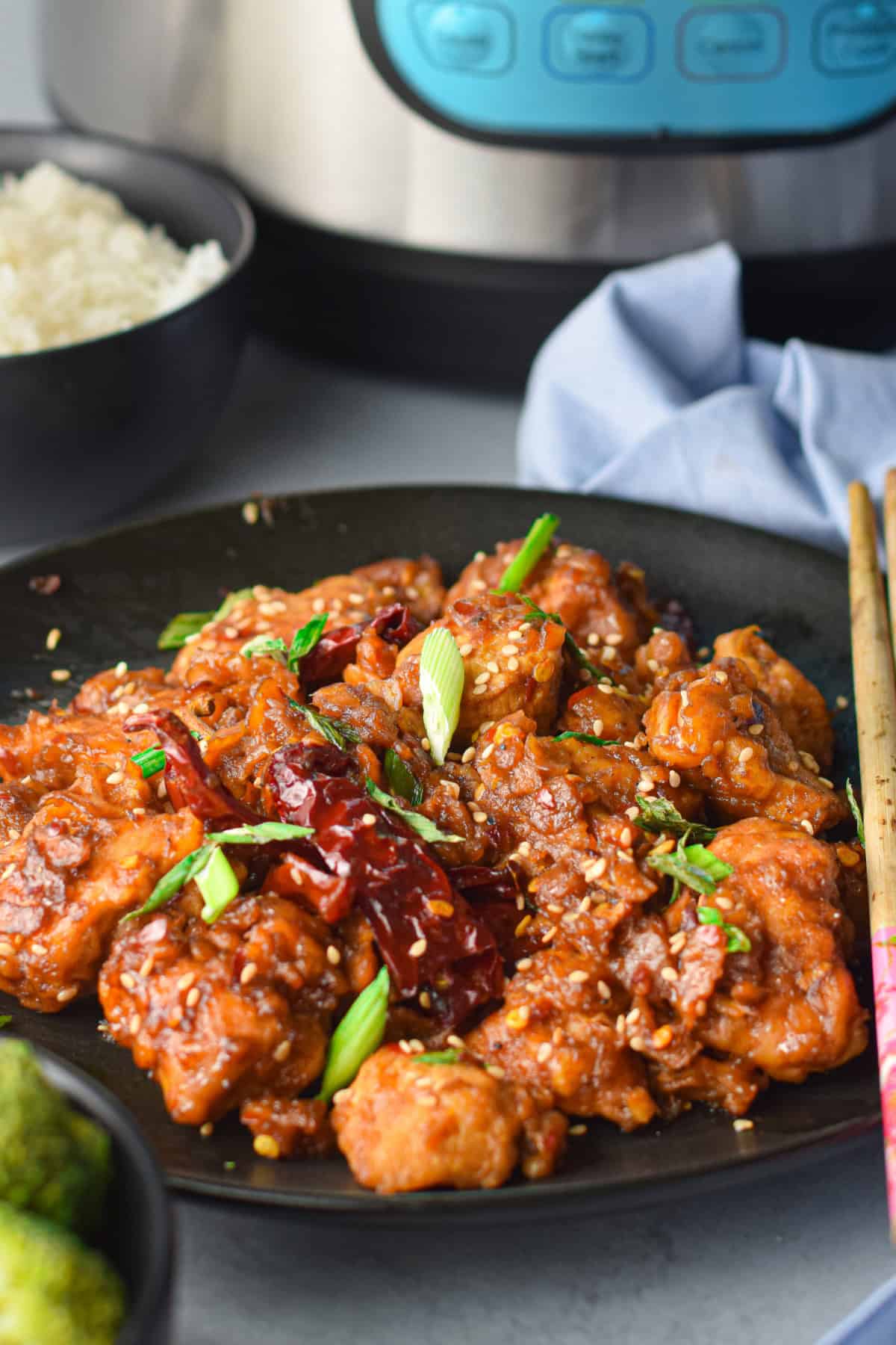 Step 12 of preparing Instant Pot General Tso chicken