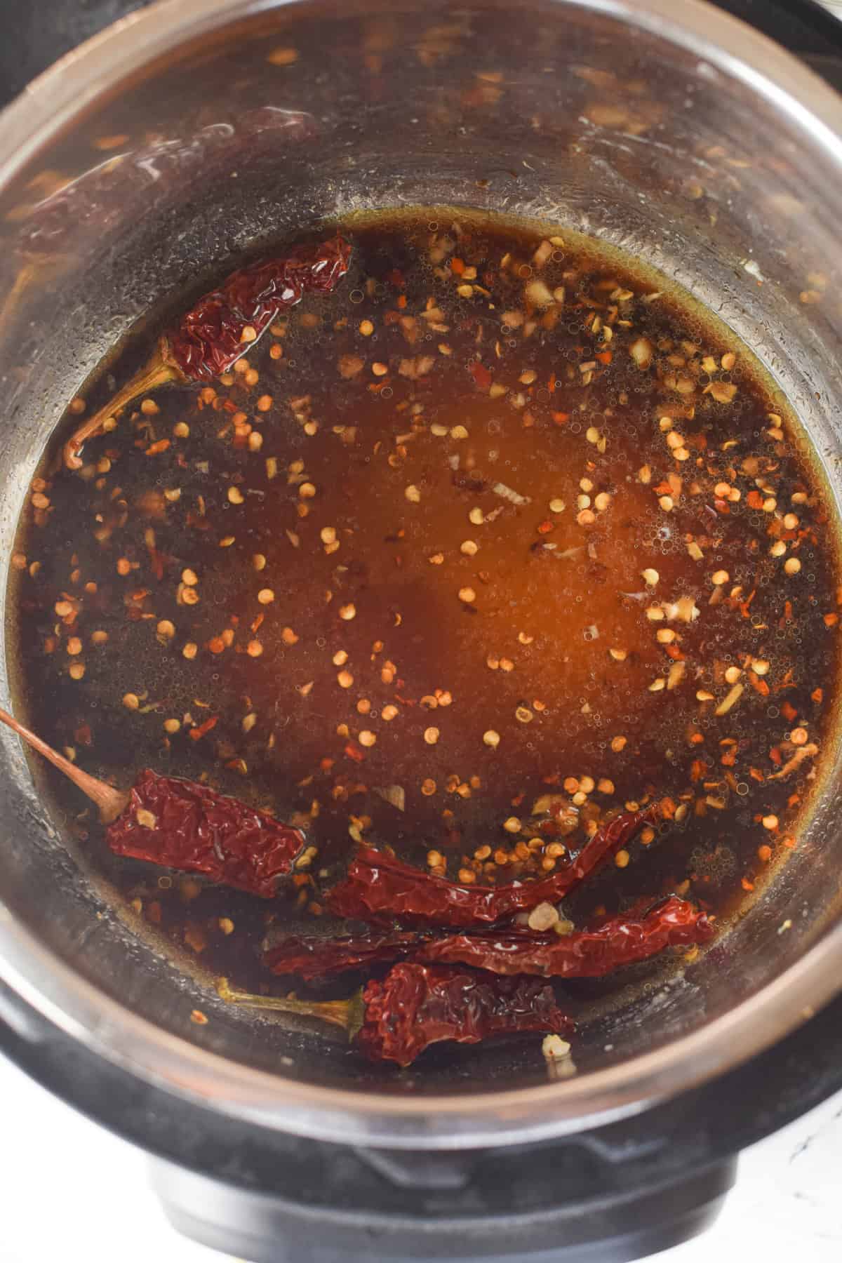 Step 7 of preparing Instant Pot General Tso chicken