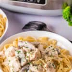 Slow cooker chicken stroganoff Pinterest recipe pin