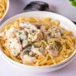Slow cooker chicken stroganoff square photo