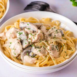 Slow cooker chicken stroganoff square photo